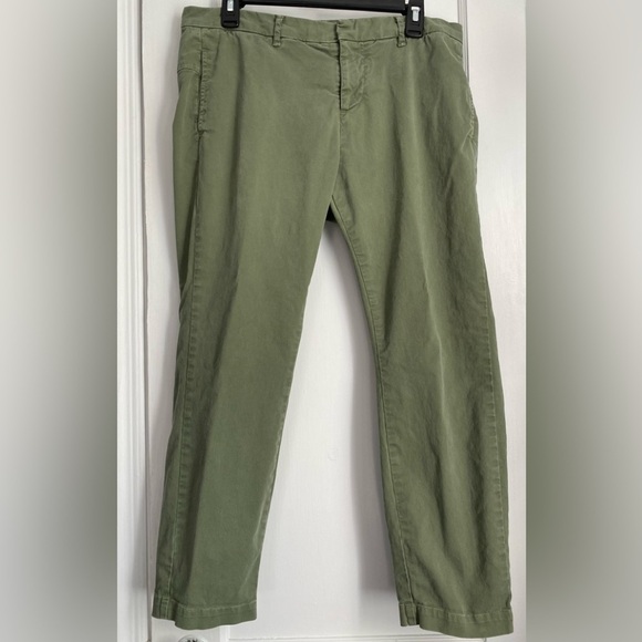 Nili Lotan Tel Avi Mid Weight stretchy Cropped Twill Pants, Size 6 - Picture 2 of 10